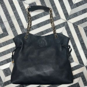 Tory Burch leather tote bag with chain strap